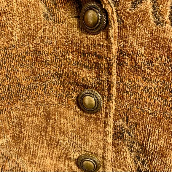 Painted Pony Cropped Blazer Jacket Women Sz M Tapestry Artsy Giraffe Safari Boho - Picture 4 of 14